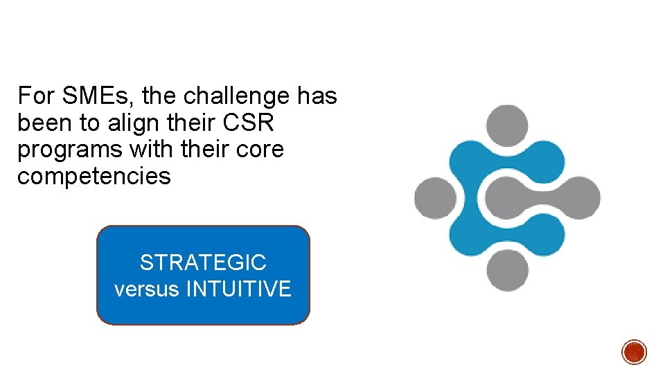 For SMEs, the challenge has been to align their CSR programs with their core