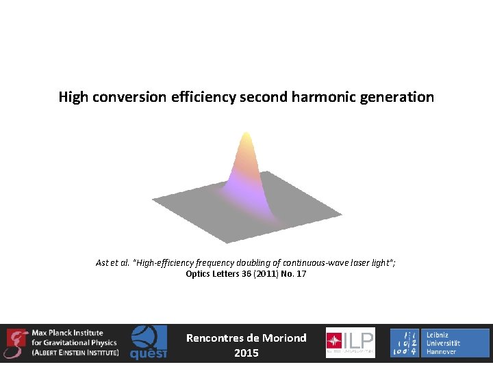 High conversion efficiency second harmonic generation Ast et al. “High-efficiency frequency doubling of continuous-wave