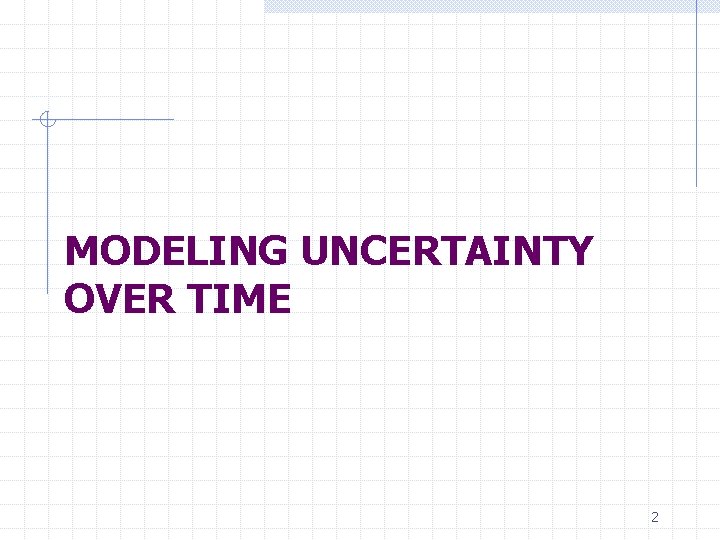MODELING UNCERTAINTY OVER TIME 2 