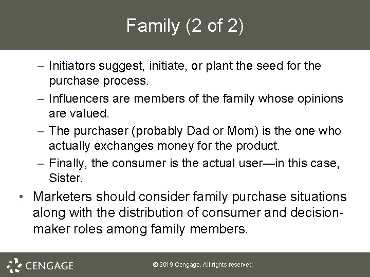 Family (2 of 2) – Initiators suggest, initiate, or plant the seed for the