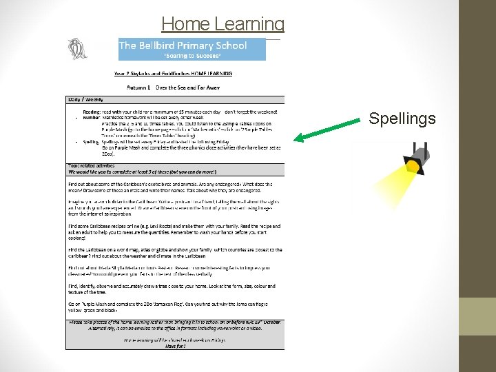 Home Learning Spellings 