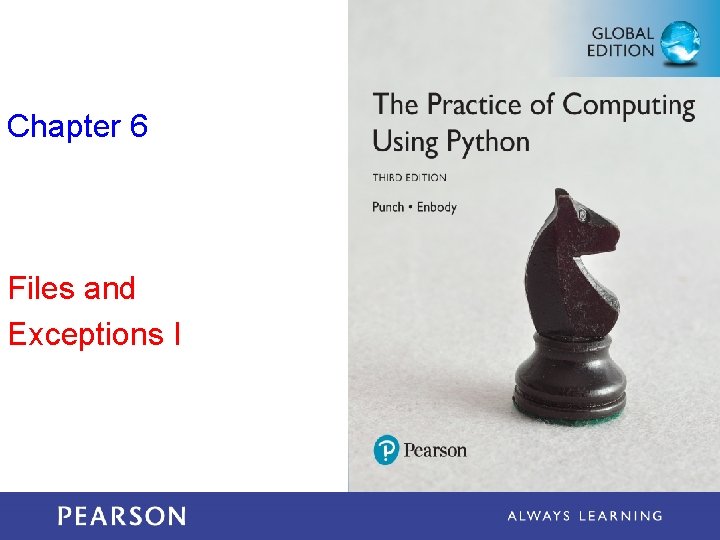 Chapter 6 Files and Exceptions I What is