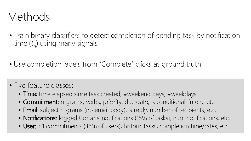 Task Completion Detection A Study in the Context