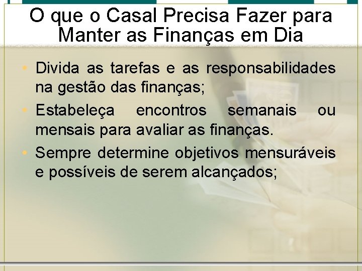 O que o Casal Precisa Fazer para Manter as Finanças em Dia • Divida