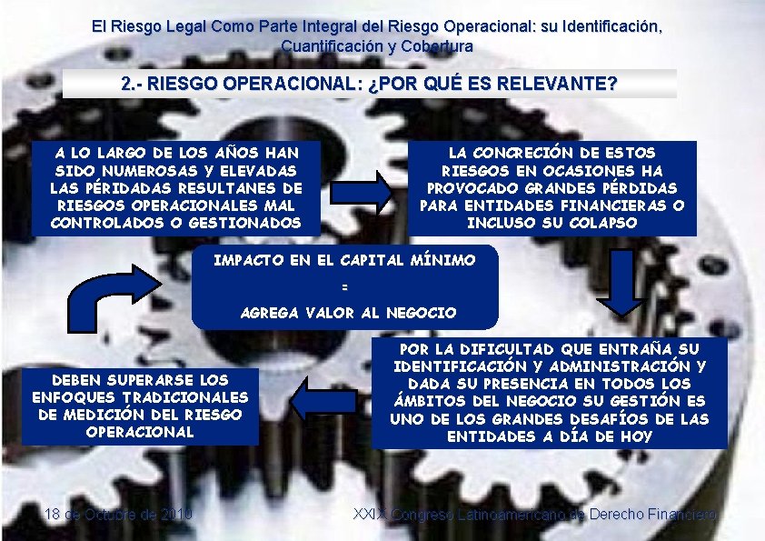 El Riesgo Legal Como Parte Integral del Riesgo Operacional: su Identificación, Cuantificación y Cobertura