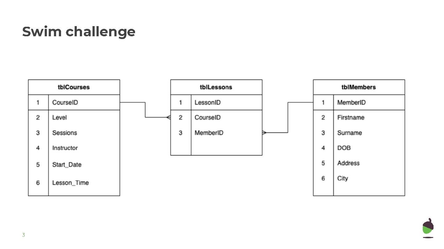 Computing Lesson 4 Swim Challenge Part 1 Databases