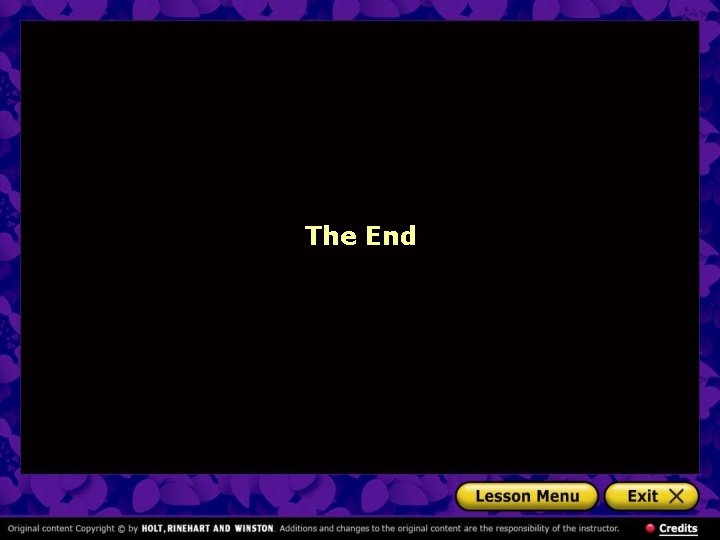 The End 