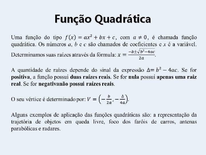 Função Quadrática 