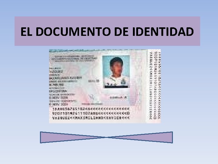 EL DOCUMENTO DE IDENTIDAD 