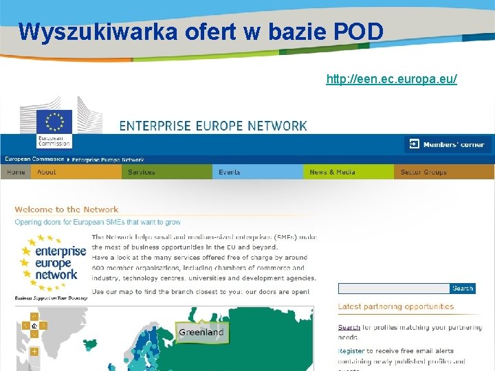Wyszukiwarka ofert w bazie POD http: //een. ec. europa. eu/ 