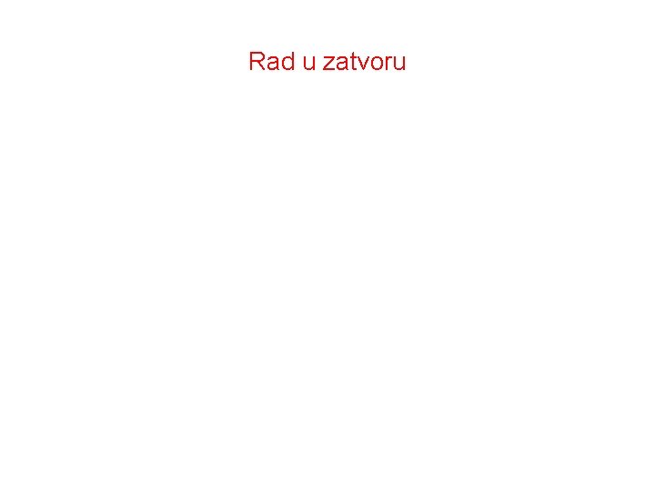 Rad u zatvoru 