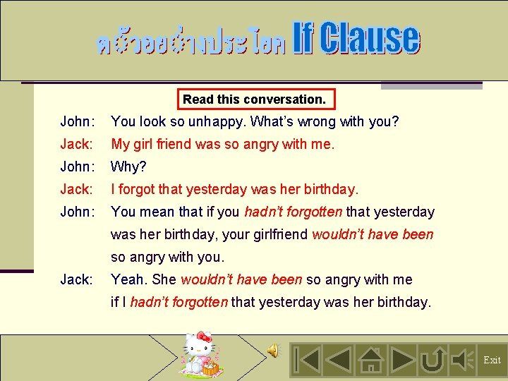Read this conversation. John: You look so unhappy. What’s wrong with you? Jack: My