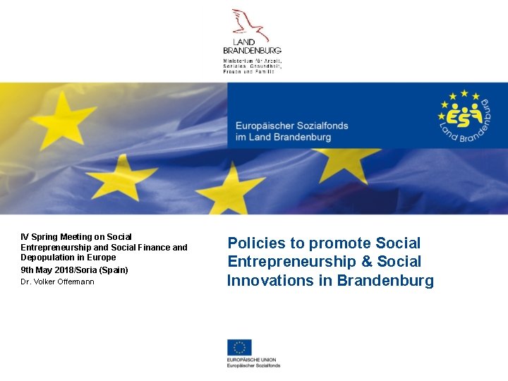 IV Spring Meeting on Social Entrepreneurship and Social Finance and Depopulation in Europe 9