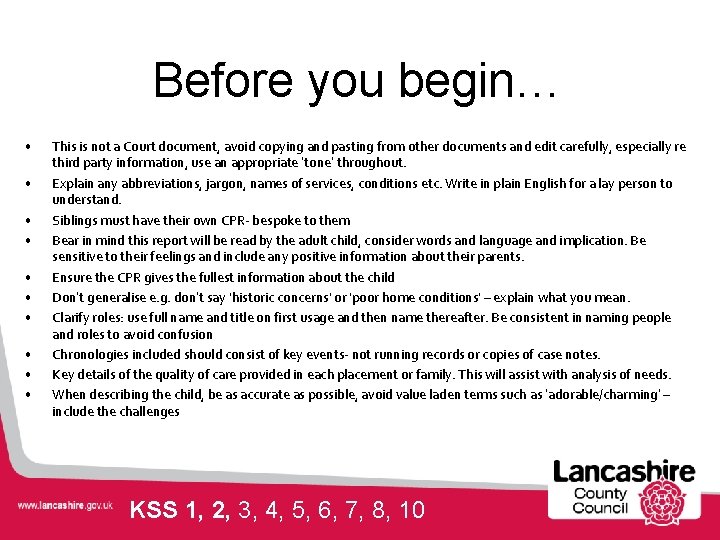 Before you begin… • • • This is not a Court document, avoid copying