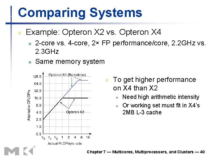 Comparing Systems n Example: Opteron X 2 vs. Opteron X 4 n n 2
