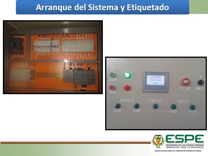 Arranque del Sistema y Etiquetado 