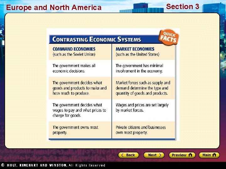 Europe and North America Section 3 