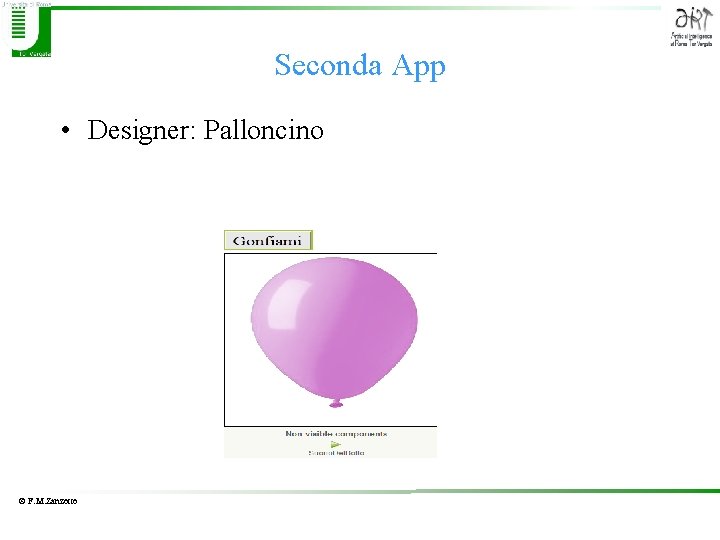 Seconda App • Designer: Palloncino © F. M. Zanzotto 