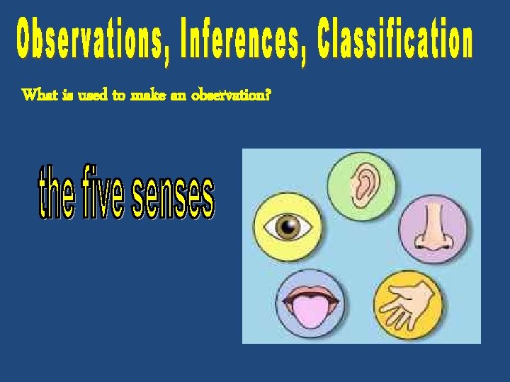What is used to make an observation? 