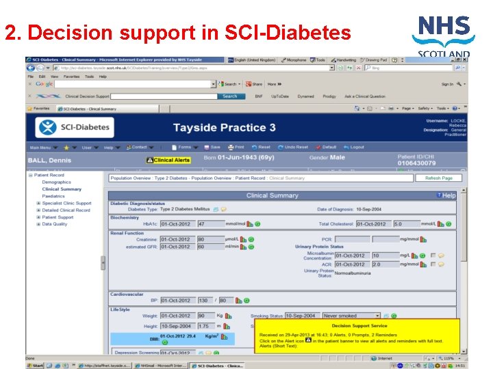 2. Decision support in SCI-Diabetes 