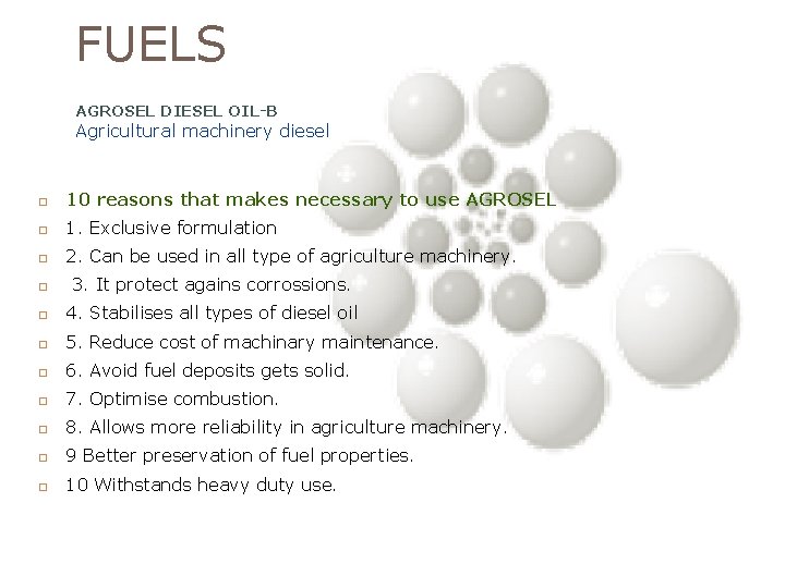 FUELS AGROSEL DIESEL OIL-B Agricultural machinery diesel 10 reasons that makes necessary to use