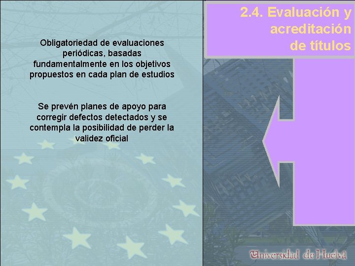 Obligatoriedad de evaluaciones periódicas, basadas fundamentalmente en los objetivos propuestos en cada plan de