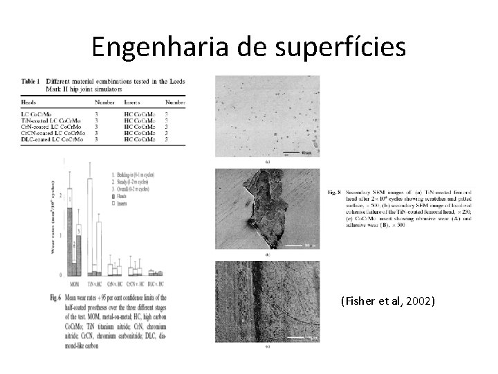 Engenharia de superfícies (Fisher et al, 2002) 