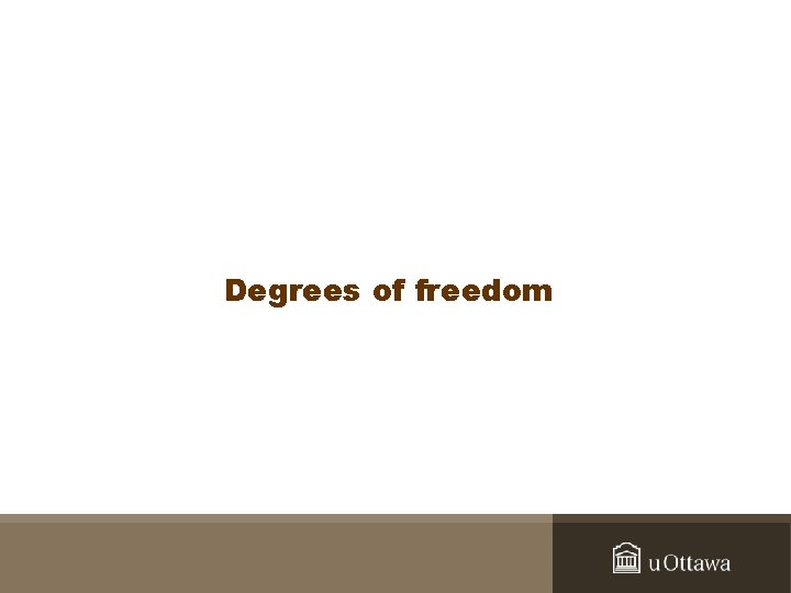 Degrees of freedom 