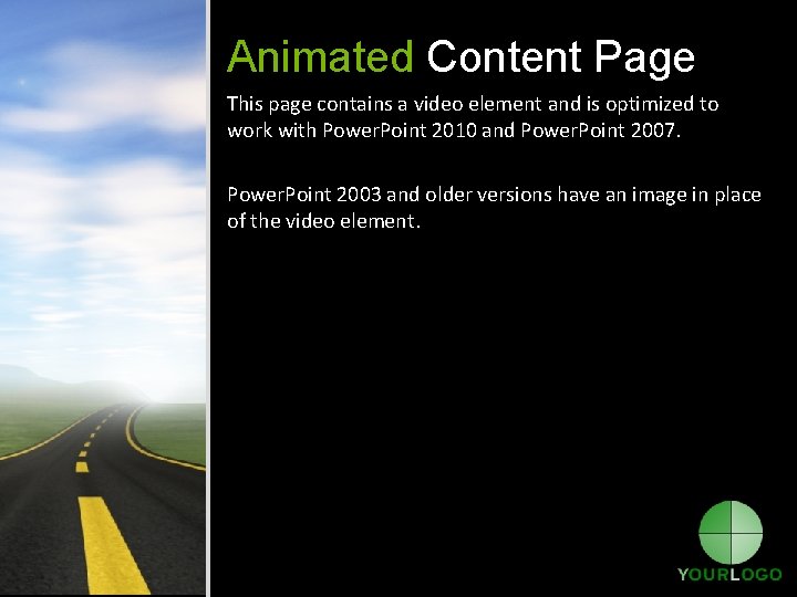 Animated Content Page This page contains a video element and is optimized to work Animated Content Page This page contains a video element and is optimized to work