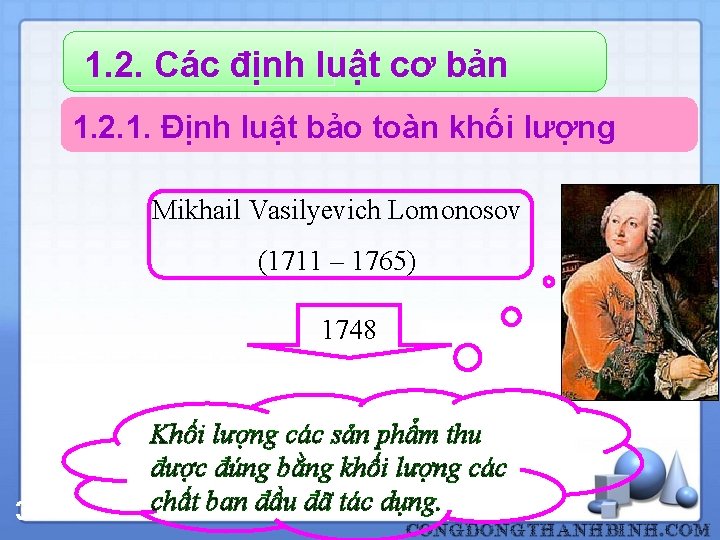 1. 2. Các định luật cơ bản 1. 2. 1. Định luật bảo toàn