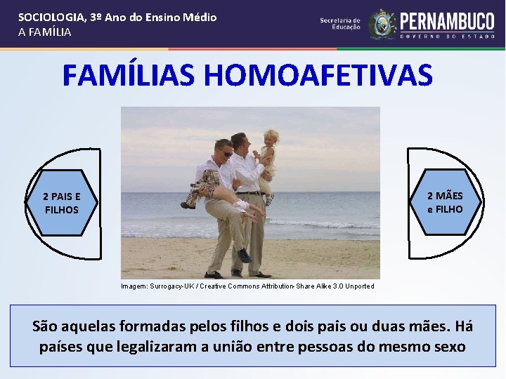 SOCIOLOGIA, 3º Ano do Ensino Médio A FAMÍLIAS HOMOAFETIVAS 2 MÃES e FILHO 2
