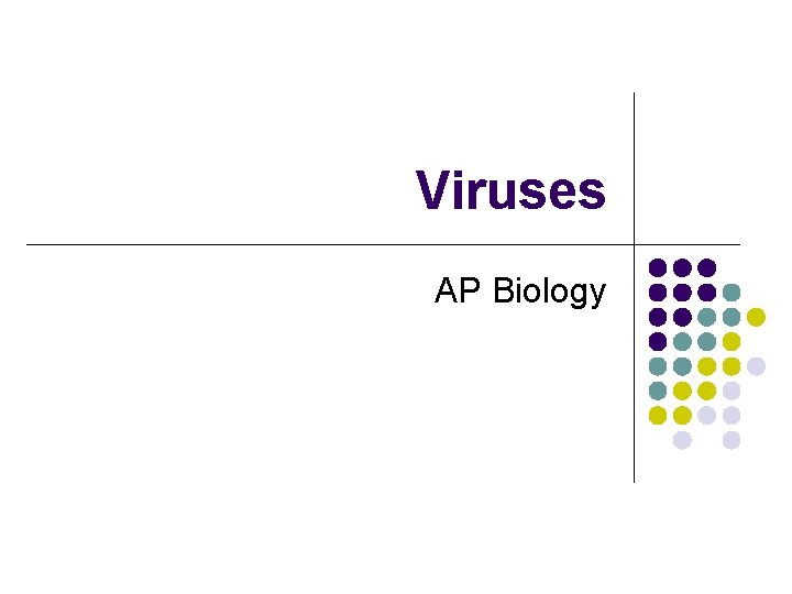 Viruses AP Biology 