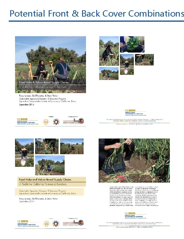 Potential Front & Back Cover Combinations 