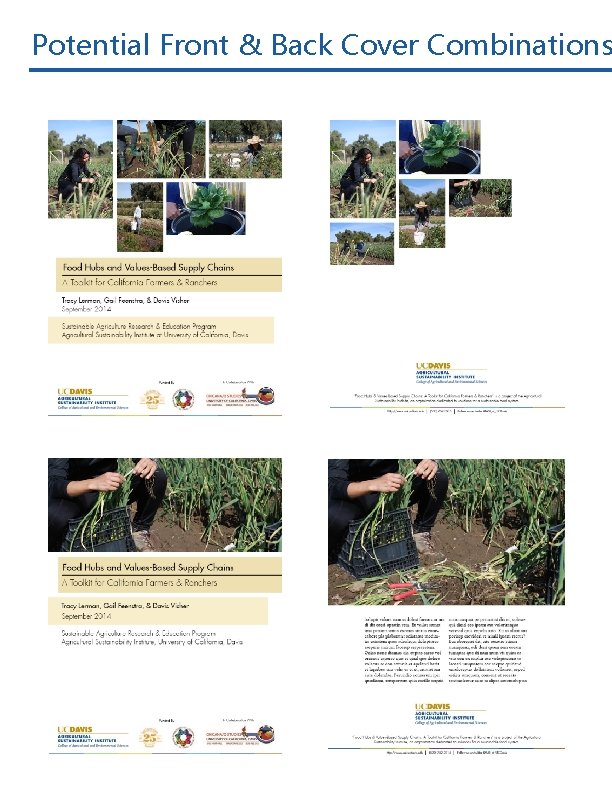 Potential Front & Back Cover Combinations 