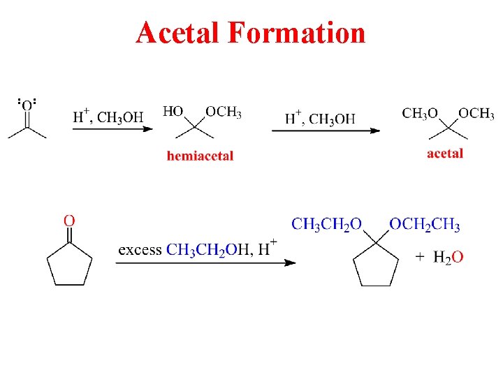 Acetal Formation 