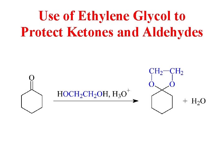 Use of Ethylene Glycol to Protect Ketones and Aldehydes 