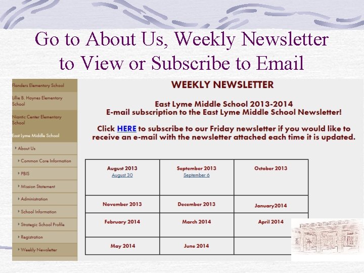 Go to About Us, Weekly Newsletter to View or Subscribe to Email 