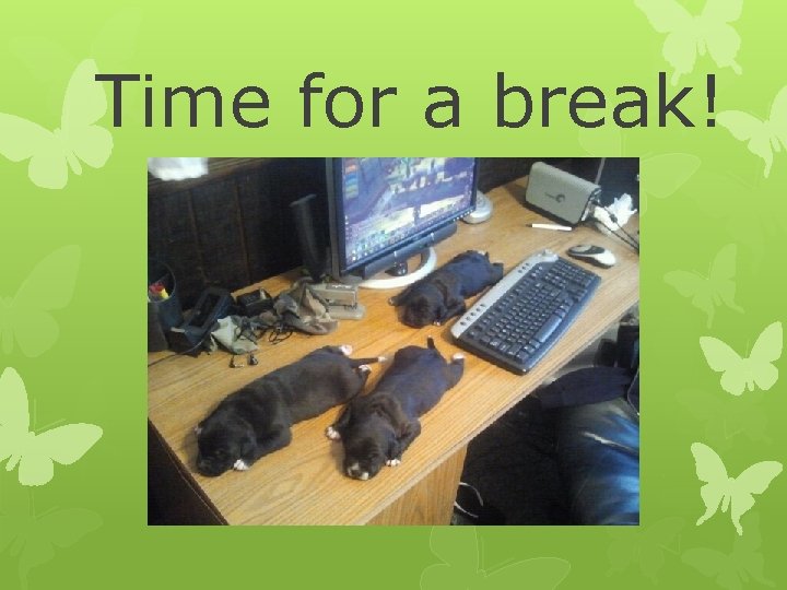 Time for a break! 