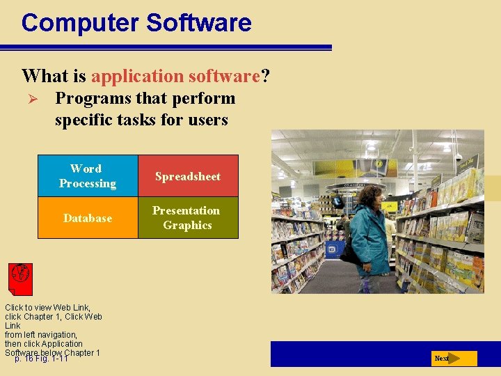 Computer Software What is application software? Ø Programs that perform specific tasks for users