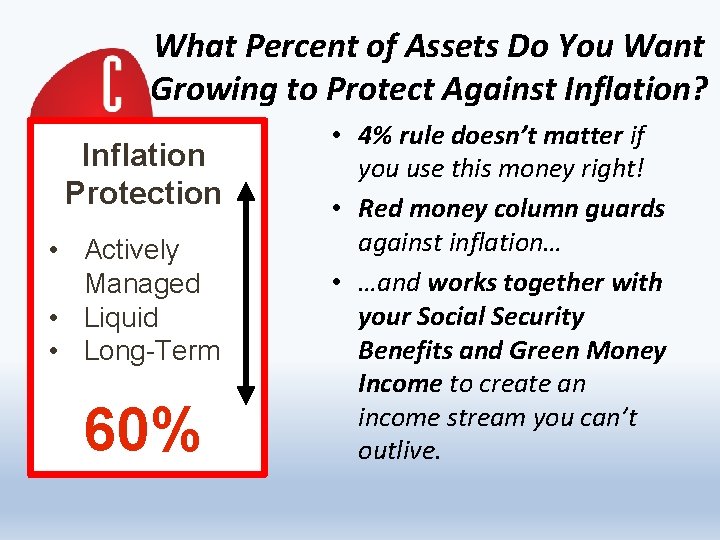 What Percent of Assets Do You Want Growing to Protect Against Inflation? Inflation Protection