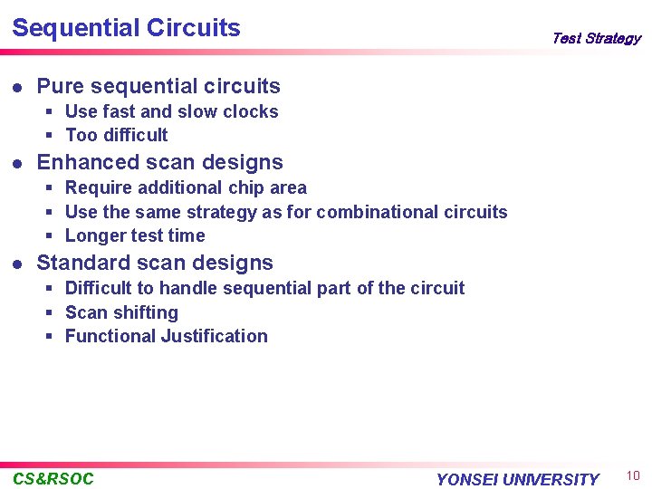 Delay Testing Sungho Kang Yonsei University Outline l