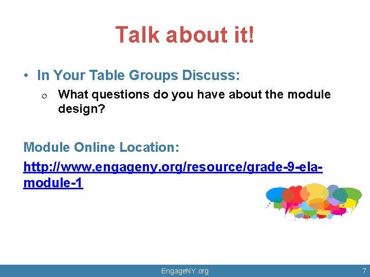 Talk about it! • In Your Table Groups Discuss: ¦ What questions do you Talk about it! • In Your Table Groups Discuss: ¦ What questions do you