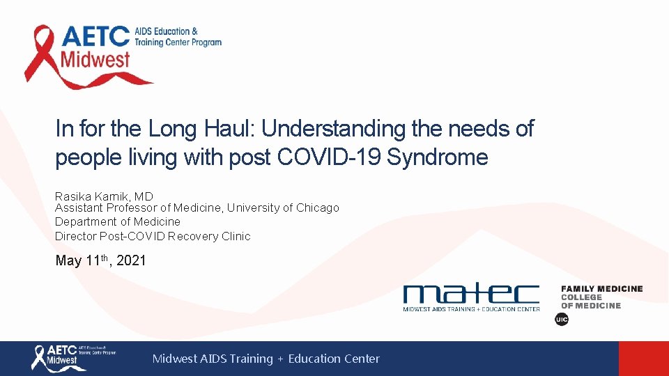 In for the Long Haul: Understanding the needs of people living with post COVID-19