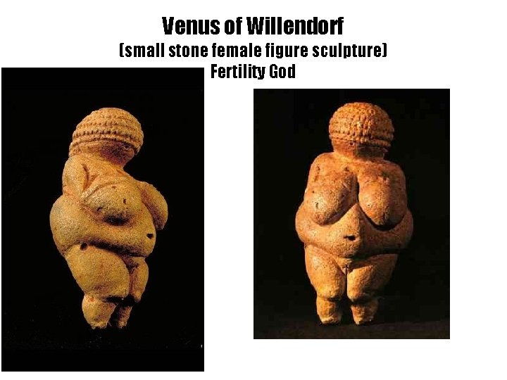 Venus of Willendorf (small stone female figure sculpture) Fertility God 