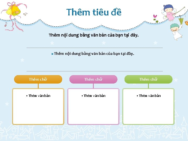 Thêm tiêu đề Thêm nội dung bằng văn bản của bạn tại đây. ►Thêm