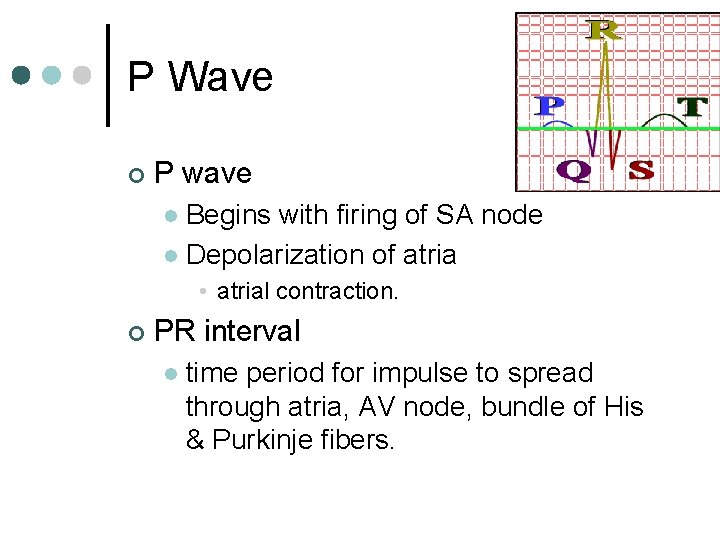 P Wave ¢ P wave Begins with firing of SA node l Depolarization of