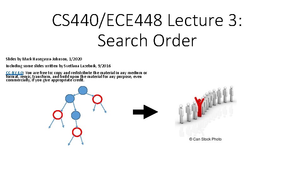 CS 440/ECE 448 Lecture 3: Search Order Slides by Mark Hasegawa-Johnson, 1/2020 Including some