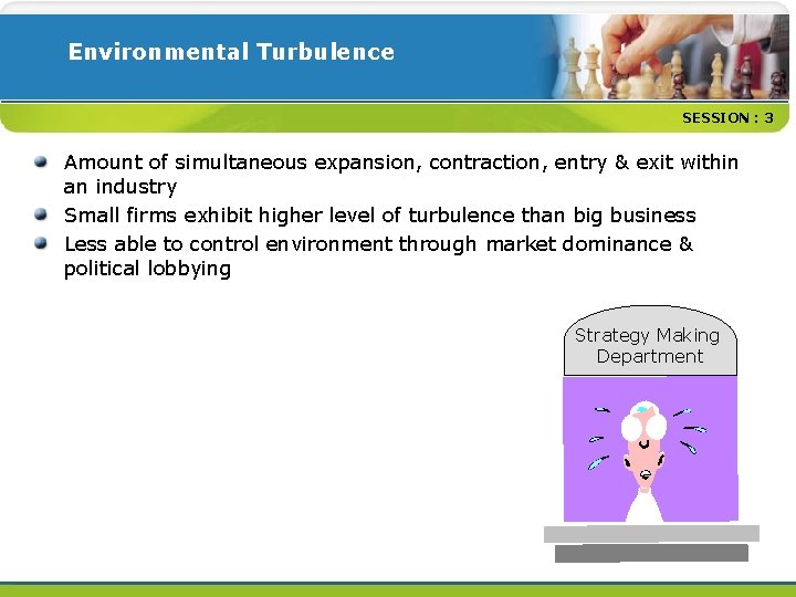 Environmental Turbulence SESSION : 3 Amount of simultaneous expansion, contraction, entry & exit within