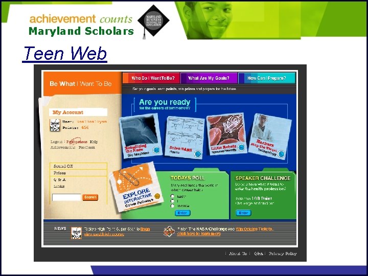 Maryland Scholars Teen Web 