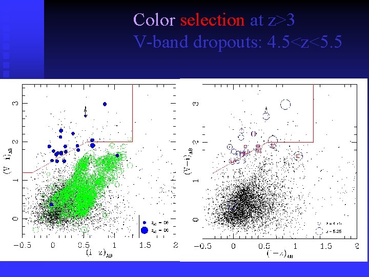 Color selection at z>3 V-band dropouts: 4. 5<z<5. 5 